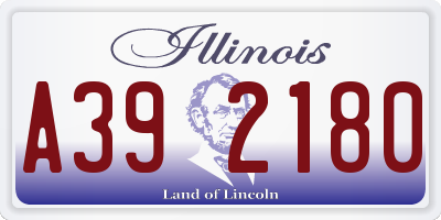 IL license plate A392180