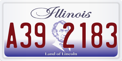 IL license plate A392183