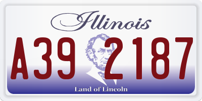 IL license plate A392187