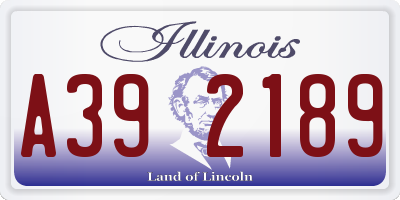 IL license plate A392189