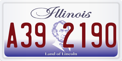 IL license plate A392190