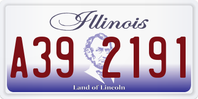 IL license plate A392191