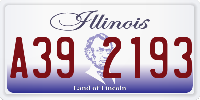 IL license plate A392193