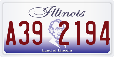 IL license plate A392194
