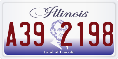 IL license plate A392198