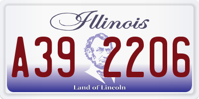 IL license plate A392206