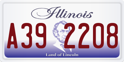 IL license plate A392208