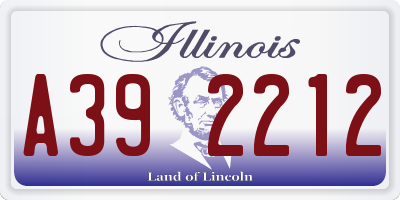 IL license plate A392212