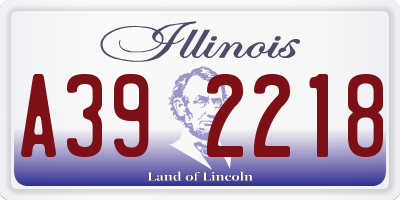 IL license plate A392218