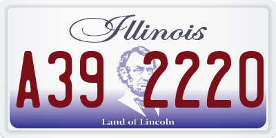 IL license plate A392220
