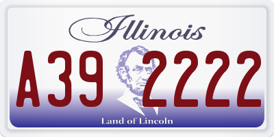 IL license plate A392222