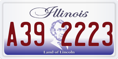 IL license plate A392223