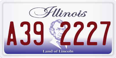 IL license plate A392227