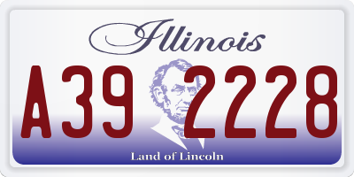 IL license plate A392228