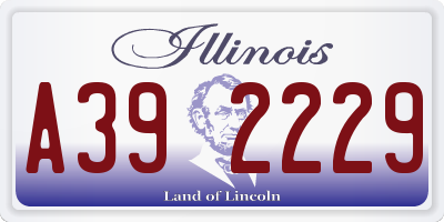 IL license plate A392229