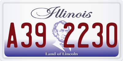IL license plate A392230