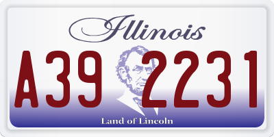 IL license plate A392231