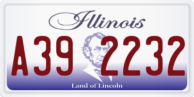 IL license plate A392232