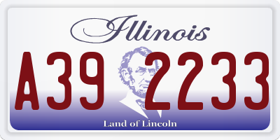 IL license plate A392233