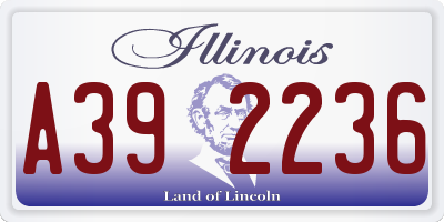 IL license plate A392236