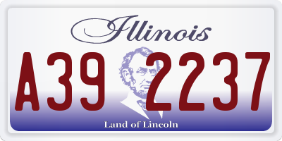 IL license plate A392237