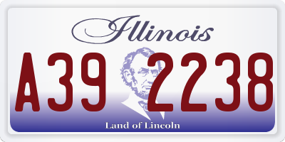 IL license plate A392238