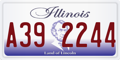 IL license plate A392244