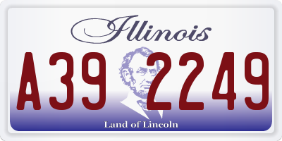 IL license plate A392249