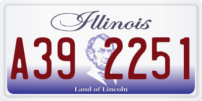IL license plate A392251