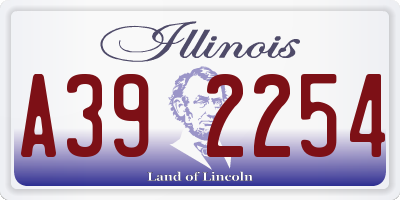 IL license plate A392254