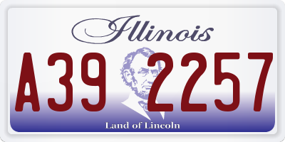 IL license plate A392257