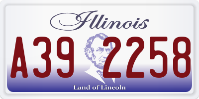 IL license plate A392258