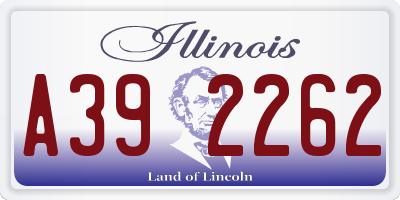 IL license plate A392262