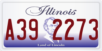 IL license plate A392273