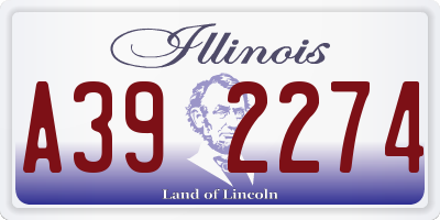 IL license plate A392274