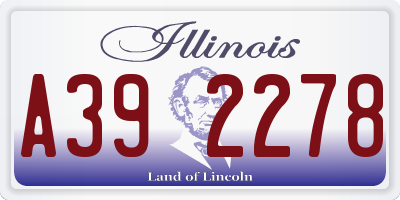IL license plate A392278