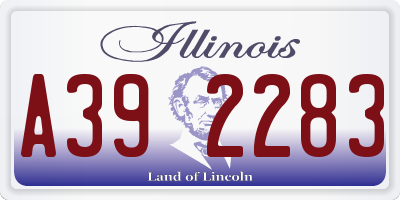 IL license plate A392283
