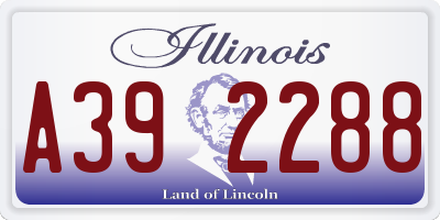 IL license plate A392288