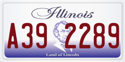 IL license plate A392289