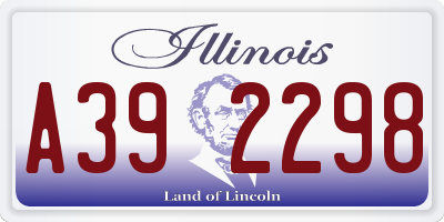 IL license plate A392298