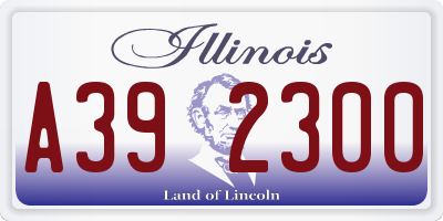 IL license plate A392300