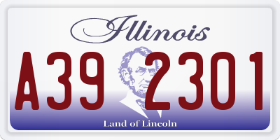 IL license plate A392301