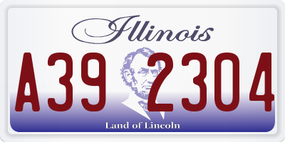 IL license plate A392304