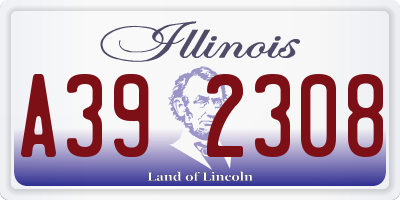 IL license plate A392308