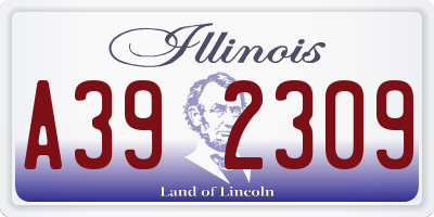 IL license plate A392309