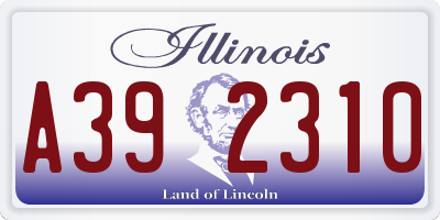 IL license plate A392310