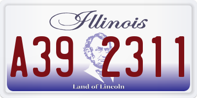 IL license plate A392311