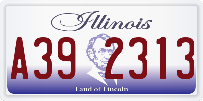 IL license plate A392313