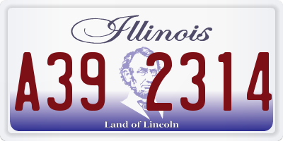 IL license plate A392314