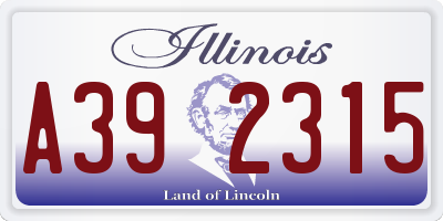 IL license plate A392315